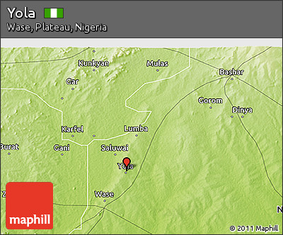 Physical 3D Map of Yola