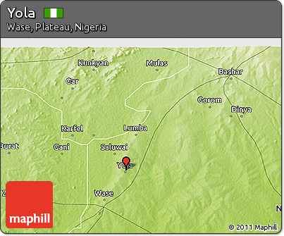 Physical 3D Map of Yola