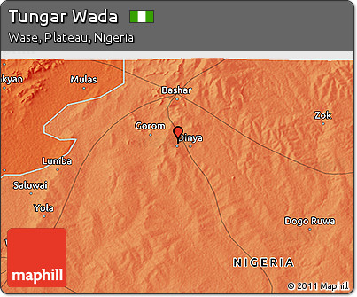 Political 3D Map of Tungar Wada
