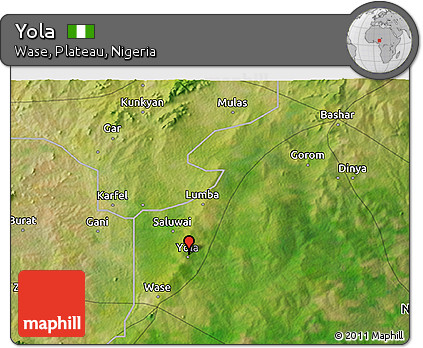 Satellite 3D Map of Yola