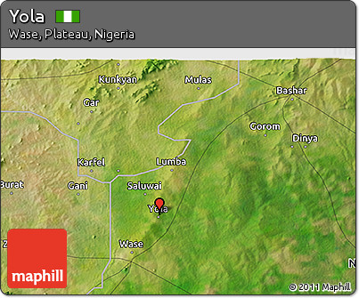 Satellite 3D Map of Yola