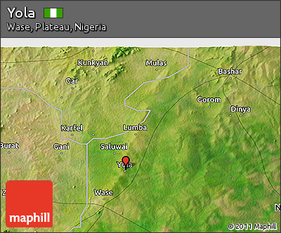 Satellite 3D Map of Yola