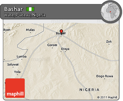 Shaded Relief 3D Map of Bashar