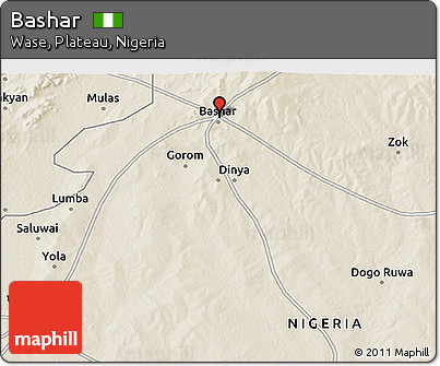 Shaded Relief 3D Map of Bashar
