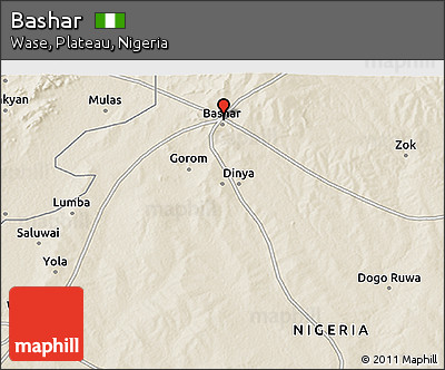Shaded Relief 3D Map of Bashar