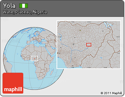 Gray Location Map of Yola