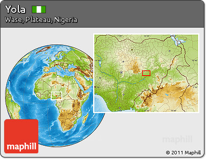 Physical Location Map of Yola