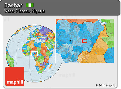 Political Location Map of Bashar