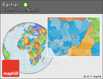 Political Location Map of Bashar