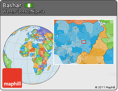 Political Location Map of Bashar