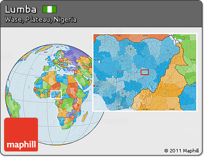 Political Location Map of Lumba