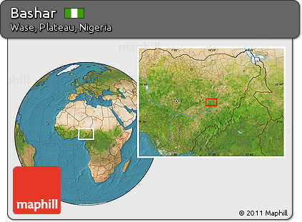 Satellite Location Map of Bashar