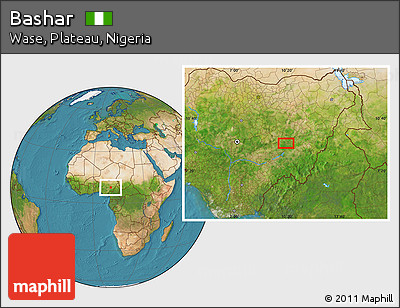 Satellite Location Map of Bashar