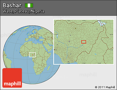Savanna Style Location Map of Bashar