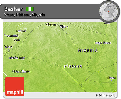 Physical Panoramic Map of Bashar