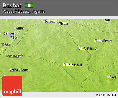 Physical Panoramic Map of Bashar