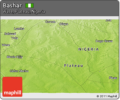 Physical Panoramic Map of Bashar