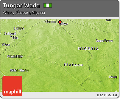 Physical Panoramic Map of Tungar Wada