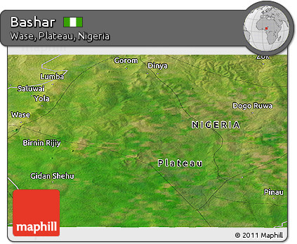 Satellite Panoramic Map of Bashar