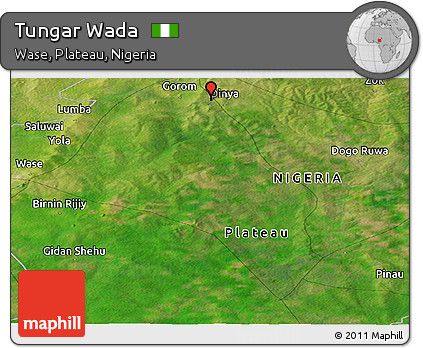 Satellite Panoramic Map of Tungar Wada