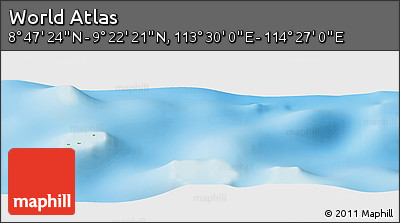Physical Panoramic Map of the Area around 9° 4' 52" N, 113° 58' 29" E