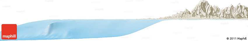 Shaded Relief Horizon Map of the Area around 9° 4' 52" N, 117° 22' 30" E