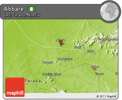Physical 3D Map of Abbare
