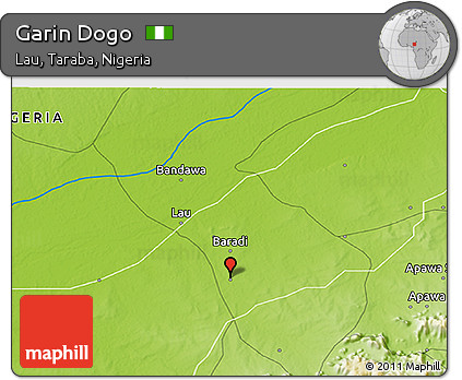 Physical 3D Map of Garin Dogo