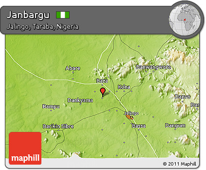 Physical 3D Map of Janbargu
