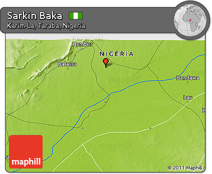 Physical 3D Map of Sarkin Baka