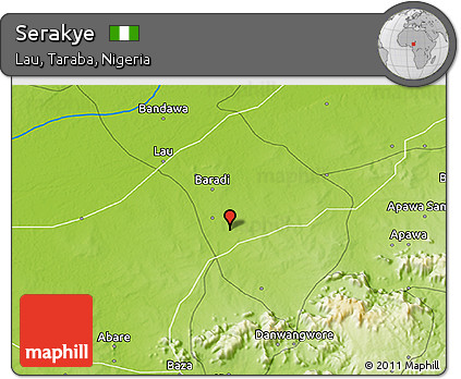 Physical 3D Map of Serakye