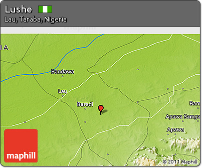 Physical 3D Map of Lushe