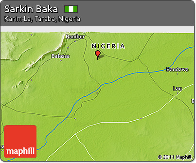 Physical 3D Map of Sarkin Baka