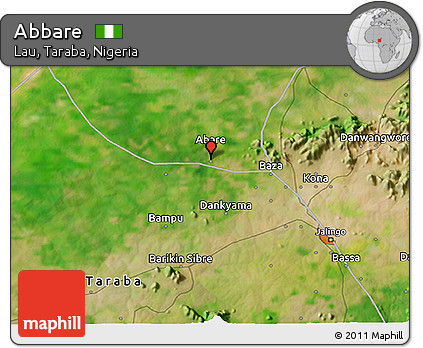Satellite 3D Map of Abbare