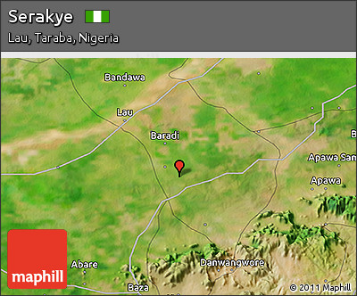 Satellite 3D Map of Serakye