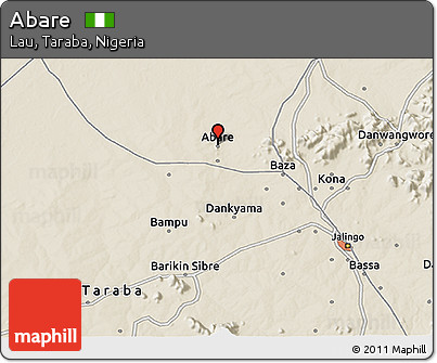Shaded Relief 3D Map of Abare