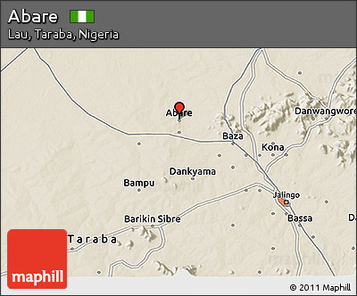 Shaded Relief 3D Map of Abare