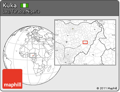 Blank Location Map of Kuka