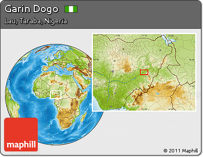 Physical Location Map of Garin Dogo