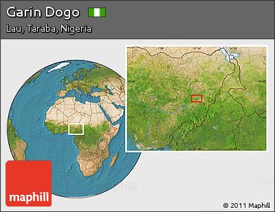 Satellite Location Map of Garin Dogo
