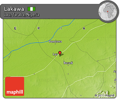 Physical Map of Lakawa