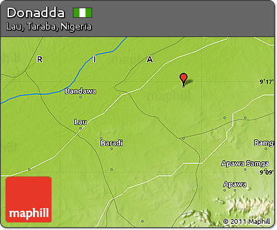 Physical Map of Donadda