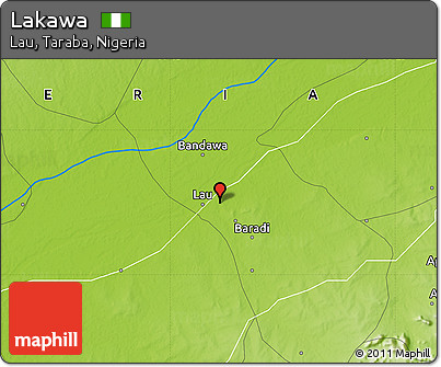 Physical Map of Lakawa