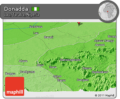 Political Panoramic Map of Donadda