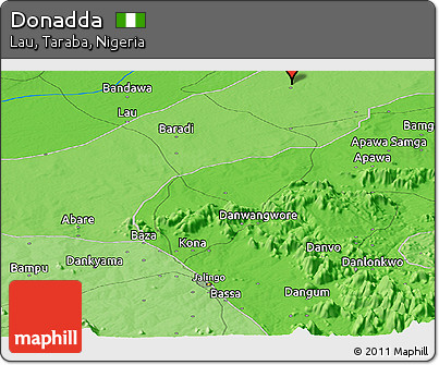 Political Panoramic Map of Donadda