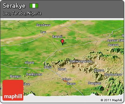 Satellite Panoramic Map of Serakye