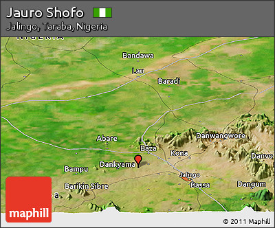 Satellite Panoramic Map of Jauro Shofo