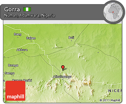 Physical 3D Map of Gorra