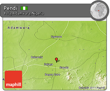 Physical 3D Map of Pendi
