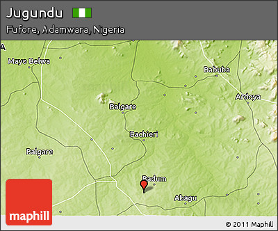 Physical 3D Map of Jugundu